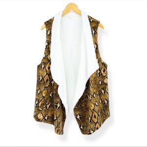 Women's Snake Print Vest with White Lining